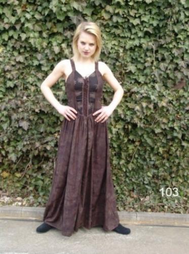 LEONARDO CARBONE Miederkleid - Gre: S/M - Farbe: braun/schwarz