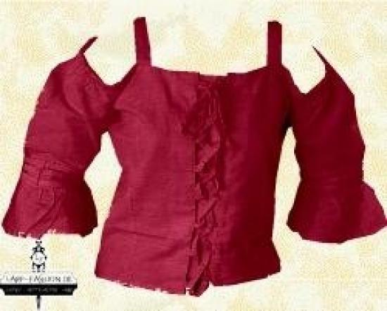 LEONARDO CARBONE Miederbluse - Farbe: weinrot - Gre: S