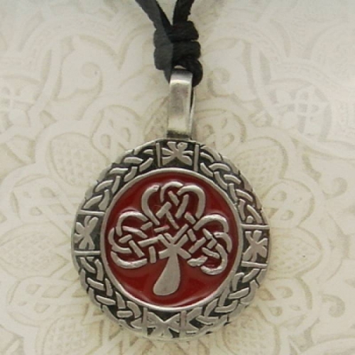 MEGALITH Zinnanh�nger keltisch - Farbe: rot