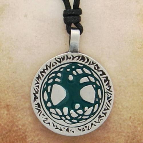 MEGALITH Zinnanh�nger Baum des Lebens - Farbe: gr�n