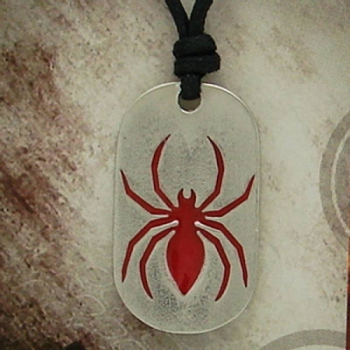 MEGALITH Zinnanhnger Spinne - Farbe: rot