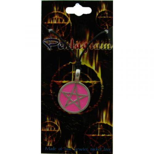 MEGALITH Zinnanhnger Pentagramm - Farbe: pink