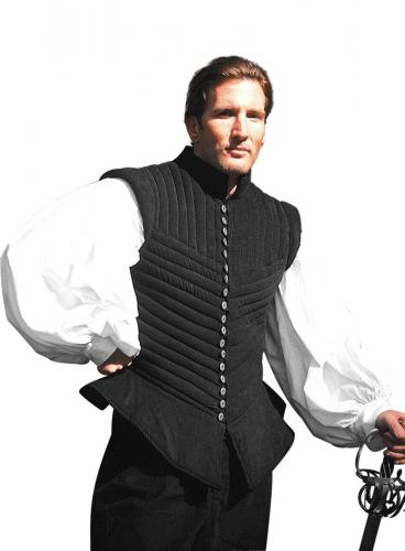 SUPREME REPLICAS Schwarzes rmelloses Wams - Gre: L