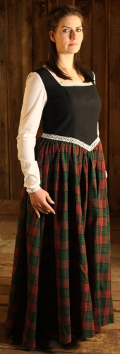 SUPREME REPLICAS Kleid mit kariertem Rock - Gre: S