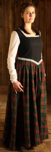 SUPREME REPLICAS Kleid mit kariertem Rock - Gre: L