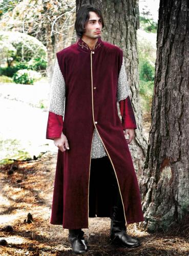 SUPREME REPLICAS rmelloser Mantel weinrot - Gre: L/XL