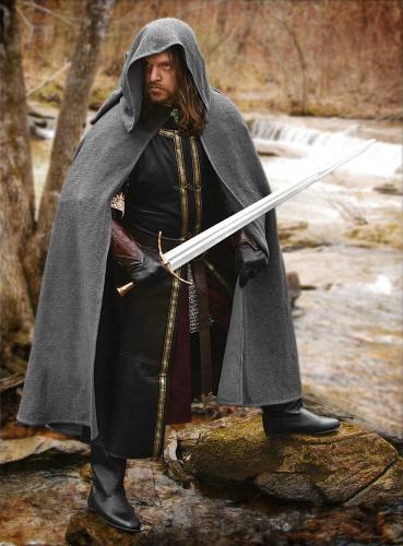 SUPREME REPLICAS Grauer Umhang mit Gugel-Kapuze - Gr��e: Einheitsgr��e