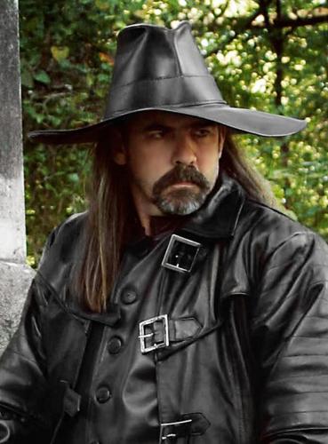 SUPREME REPLICAS Lederhut mit breiter Krempe - Gre: XL/XXL