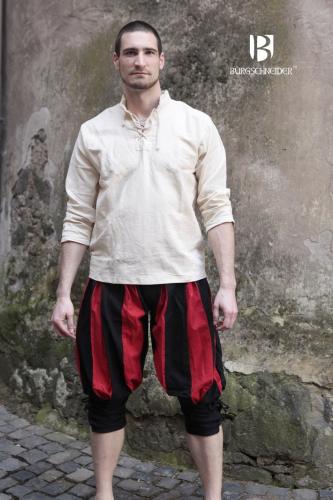 BURGSCHNEIDER Landsknechthose Maximilian Schwarz-Rot - Gre: M