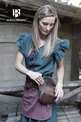 BURGSCHNEIDER Frauengewand Agga mit Sch�rze Gr�n - Gr��e: S