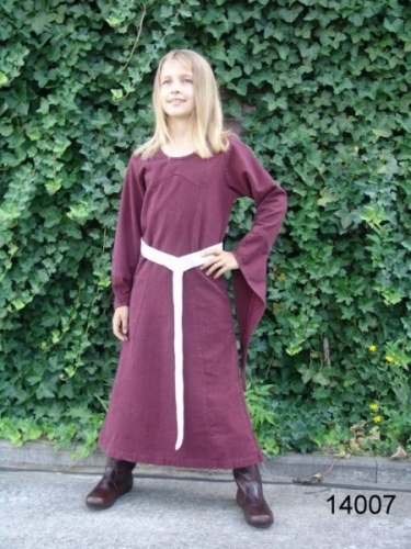 B�RES Mittelalterliches Kleid f�r M�dchen - Gr��e: 9-12 Jahre - Farbe: natur