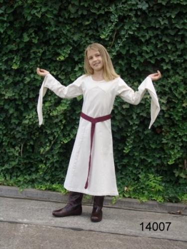 B�RES Mittelalterliches Kleid f�r M�dchen - Gr��e: 6-9 Jahre - Farbe: natur
