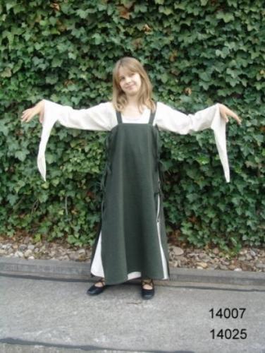 B�RES Mittelalterliches �berkleid f�r M�dchen - Farbe: gr�n - Gr��e: 6-9 Jahre