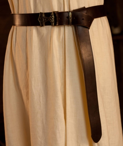 PERA PERIS Langgrtel Thors Hammer 4cm - Farbe: dunkelbraun