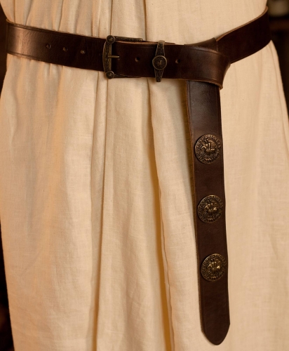 PERA PERIS Langgrtel Tempelritter 4cm - Farbe: dunkelbraun