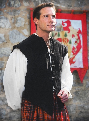 SUPREME REPLICAS Schwarze Raulederweste - Gre: XL