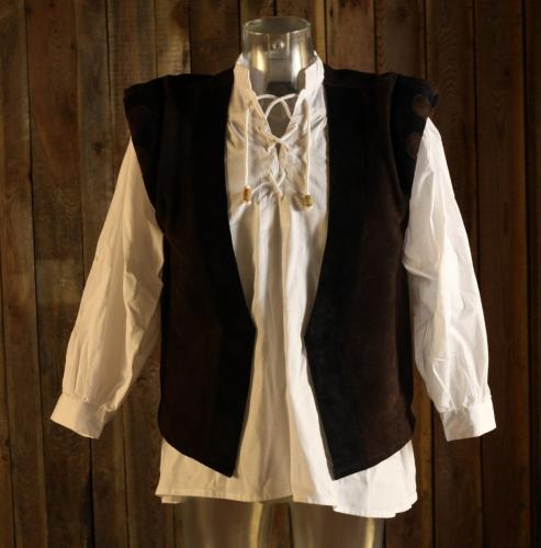 SUPREME REPLICAS Braune Lederweste - Gr��e: XL