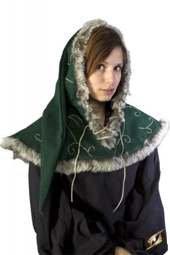 EPIC ARMOURY Wollgugel mit Pelzsaum - Gre: L/XL