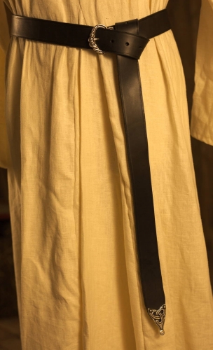 PERA PERIS Mittelalter Langg�rtel mit Ende 4cm - Farbe: dunkelbraun