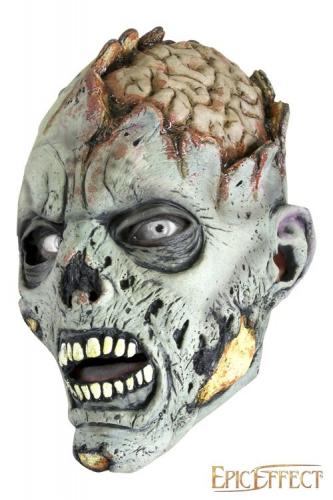 EPIC ARMOURY Zombie-Maske mit Hirn, grau