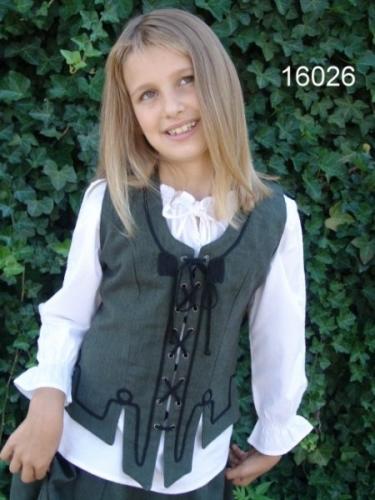 LEONARDO CARBONE Mittelalterweste fr Mdchen - Farbe: weinrot - Gre: 9-12 Jahre