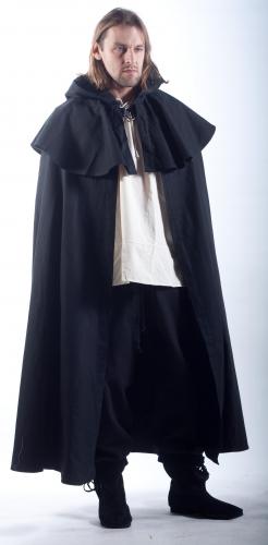 ERZFEINDCOM Cape mit Pelerine, langer Kapuze, Metall-Schliee - Gre: Einheitsgre