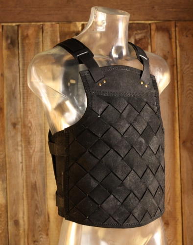 EPIC ARMOURY Schwarze Wikingerrstung aus Leder - Gre: M