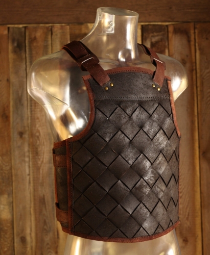 EPIC ARMOURY Braune Wikingerrstung aus Leder - Gre: S