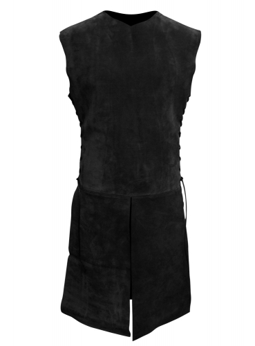 MASKWORLD Waffenrock aus schwarzem Leder