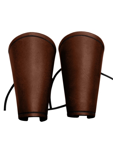 MASKWORLD Einfache Lederarmschienen braun