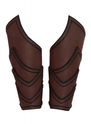 MASKWORLD Lange Armschienen braun