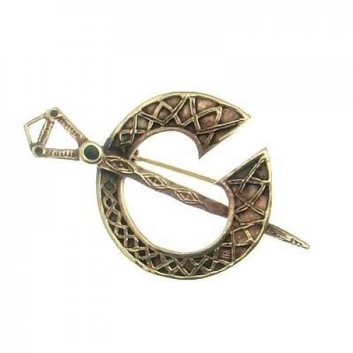 MEGALITH Bronze-Brosche mit Onyx