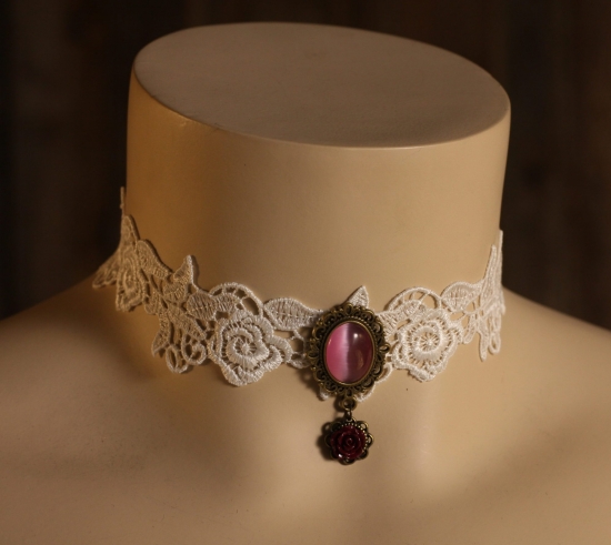 ECHT SCHMUCK DESIGN Halsschmuck aus weier Spitze