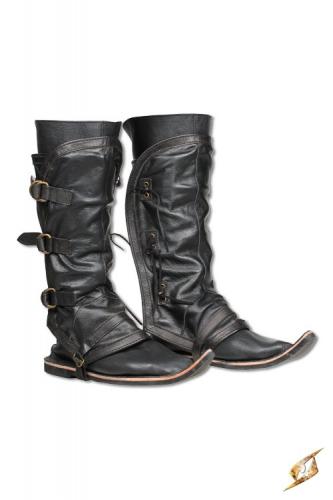 IRONFORTRESS Leder-Gamaschen schwarz