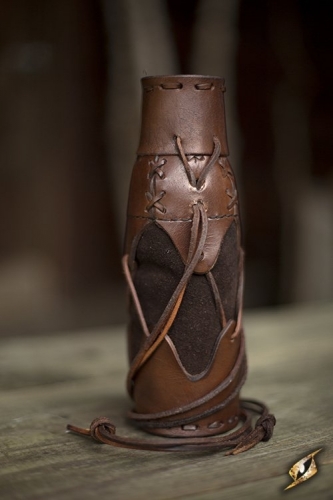 IRONFORTRESS Flaschenhalter aus Leder, braun