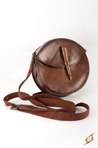 IRONFORTRESS Runde Ledertasche braun