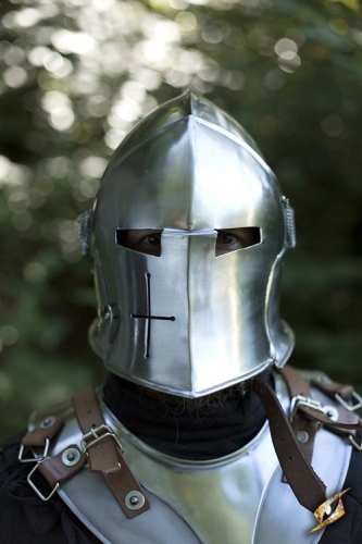 IRONFORTRESS Barbuta mit Visier - Gre: L