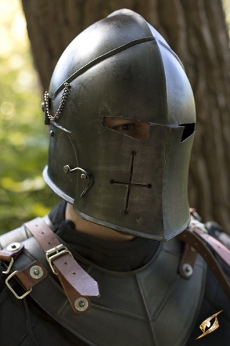 IRONFORTRESS Barbuta mit Visier Epic Dark - Gr��e: M
