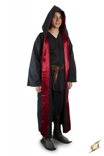 IRONFORTRESS Magierrobe schwarz-weinrot - Gre: S