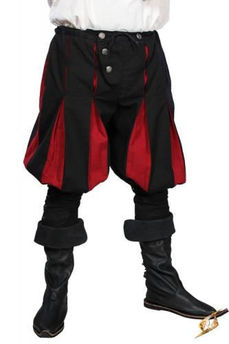 IRONFORTRESS Landsknechthose schwarz/rot - Gre: S