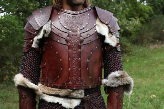 BLACK RAVEN ARMOURY LARP Brustpanzer Vendel - Gre: S - Farbe: saddle tan