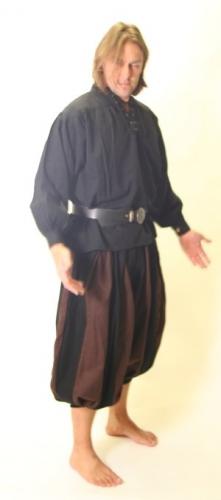 ERZFEINDCOM Landsknechthose schwarz/braun