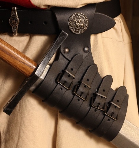 PERA PERIS Schwerthalter mit Schnallen Tempelritter - Farbe: schwarz