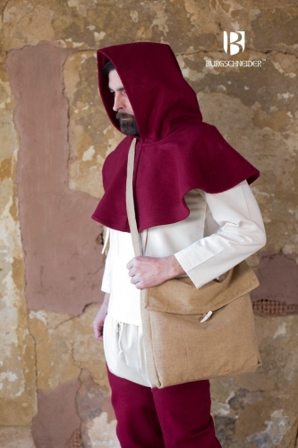 BURGSCHNEIDER Woll-Gugel Cucullus Weinrot