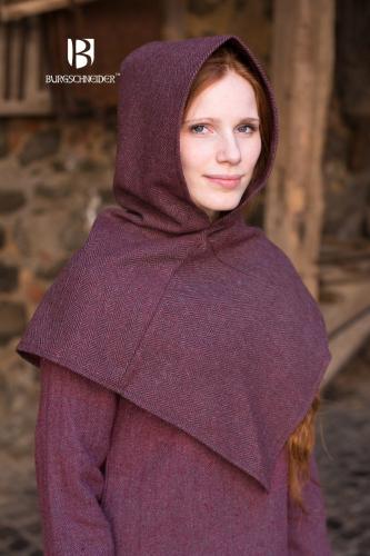 BURGSCHNEIDER Gugel Knud weinrot-grau