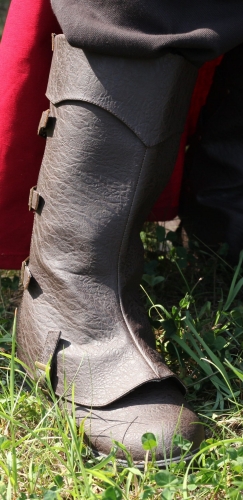 ALTERNATIVE FOOTWEAR Braune Mittelalterstiefel mit Gamaschen - Schuhgre: 43-44