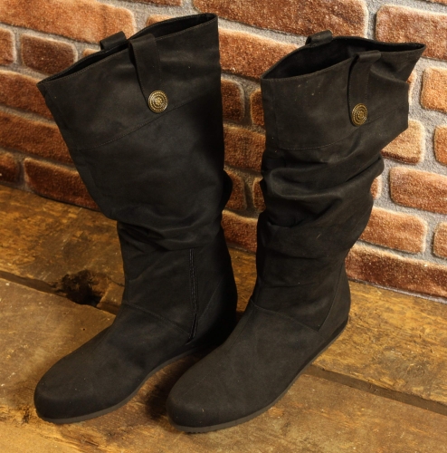ALTERNATIVE FOOTWEAR Schwarze Mittelalterstiefel - Schuhgre: 45-46