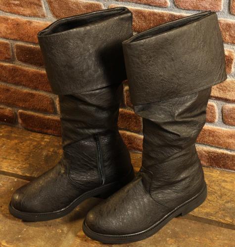 ALTERNATIVE FOOTWEAR Schwarze Mittelalterstiefel - Schuhgre: 47-48