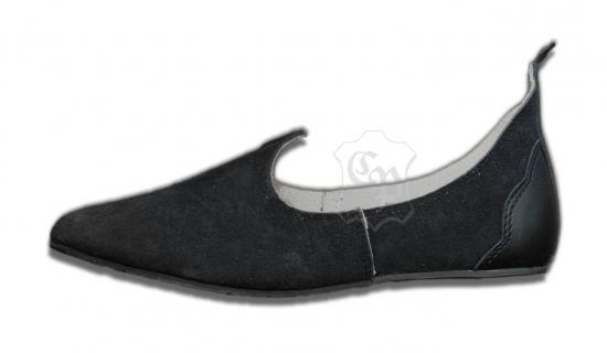 CP-SCHUHE Mittelalterschuh aus Echtleder schwarz - Schuhgr��e: 38