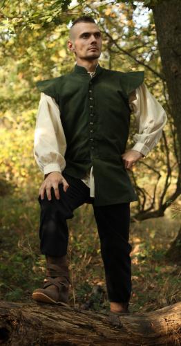 LEONARDO CARBONE Klassischer Wams aus Baumwolle - Farbe: schwarz - Gre: XL